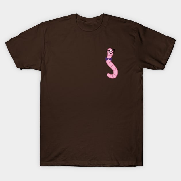 worm (nerd) T-Shirt by mystudiocreate